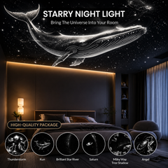 Galaxy Projector Night Light — 6 Heads, USB Rechargeable